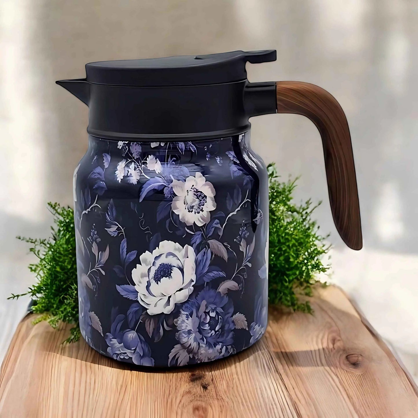 Floral Glass Teapot with Infuser