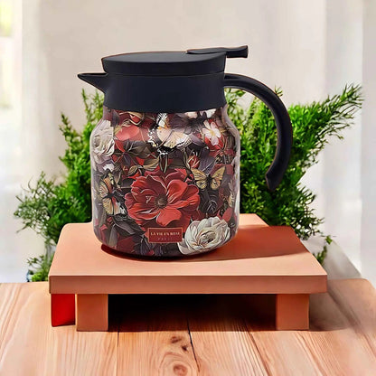 Floral Glass Teapot with Infuser