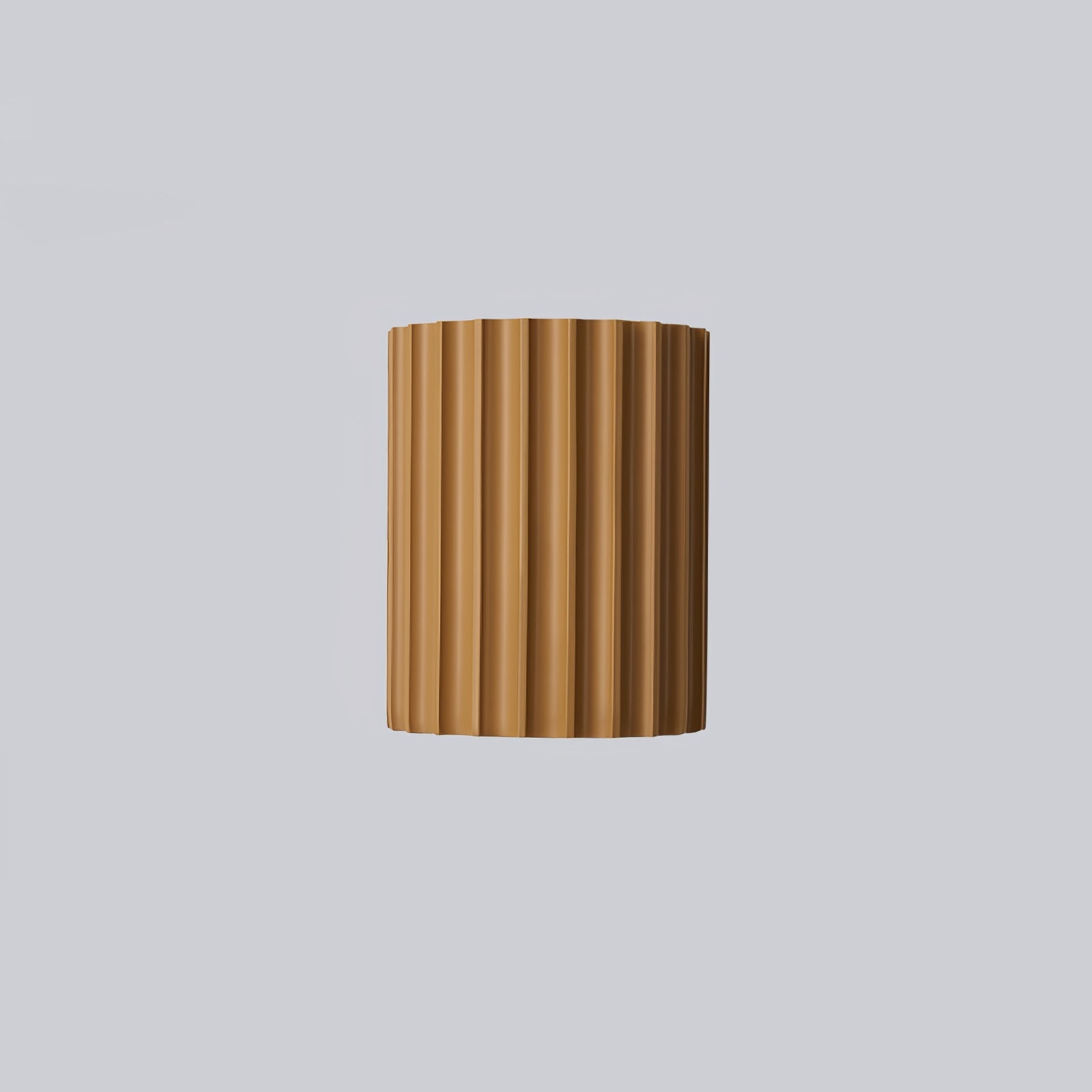 Fluted Wall Light | Textured Resin Cylindrical Sconce Fixture