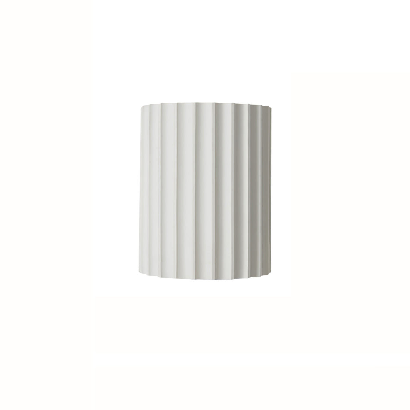 Fluted Wall Light | Textured Resin Cylindrical Sconce Fixture