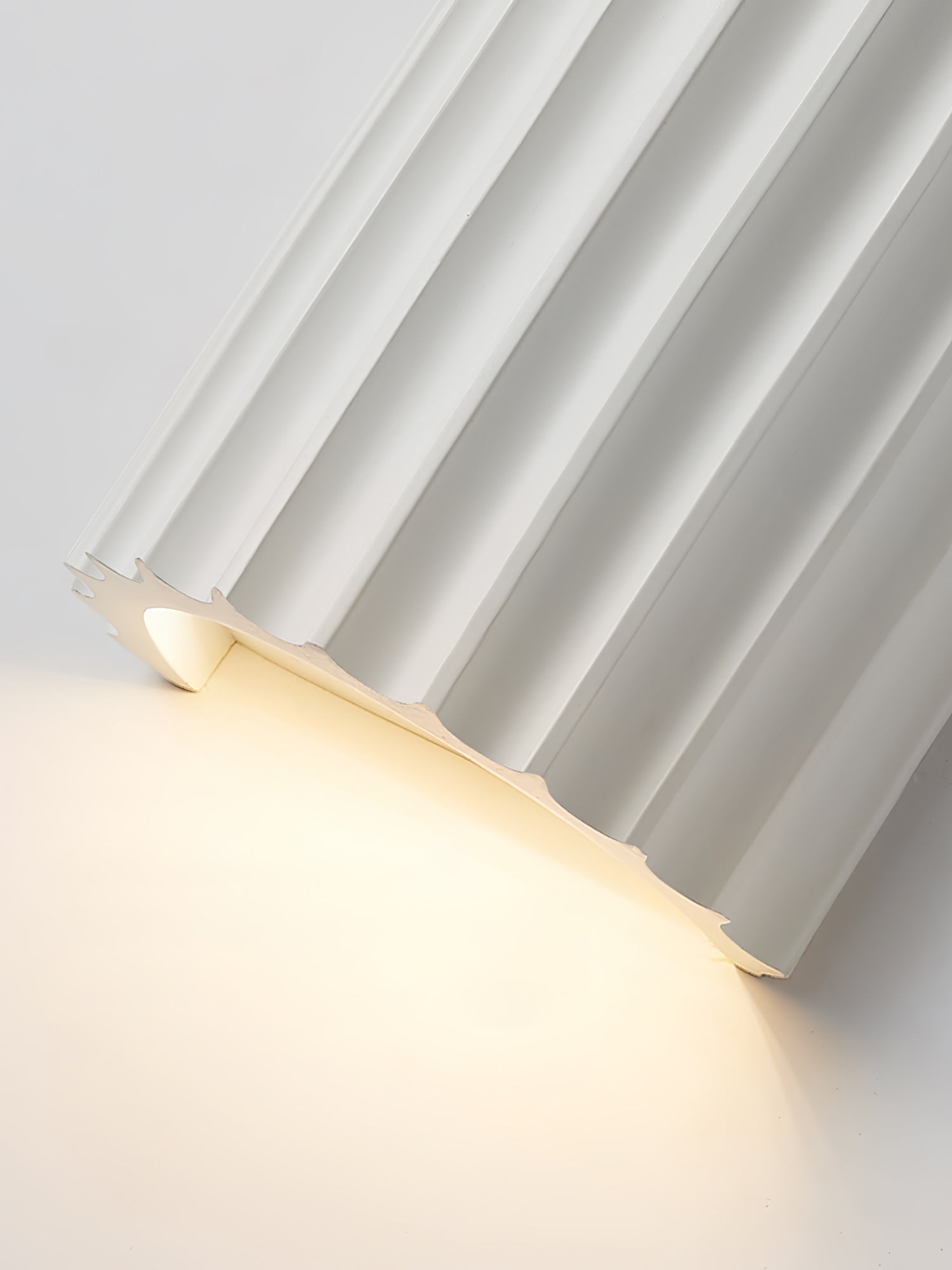 Fluted Wall Light | Textured Resin Cylindrical Sconce Fixture