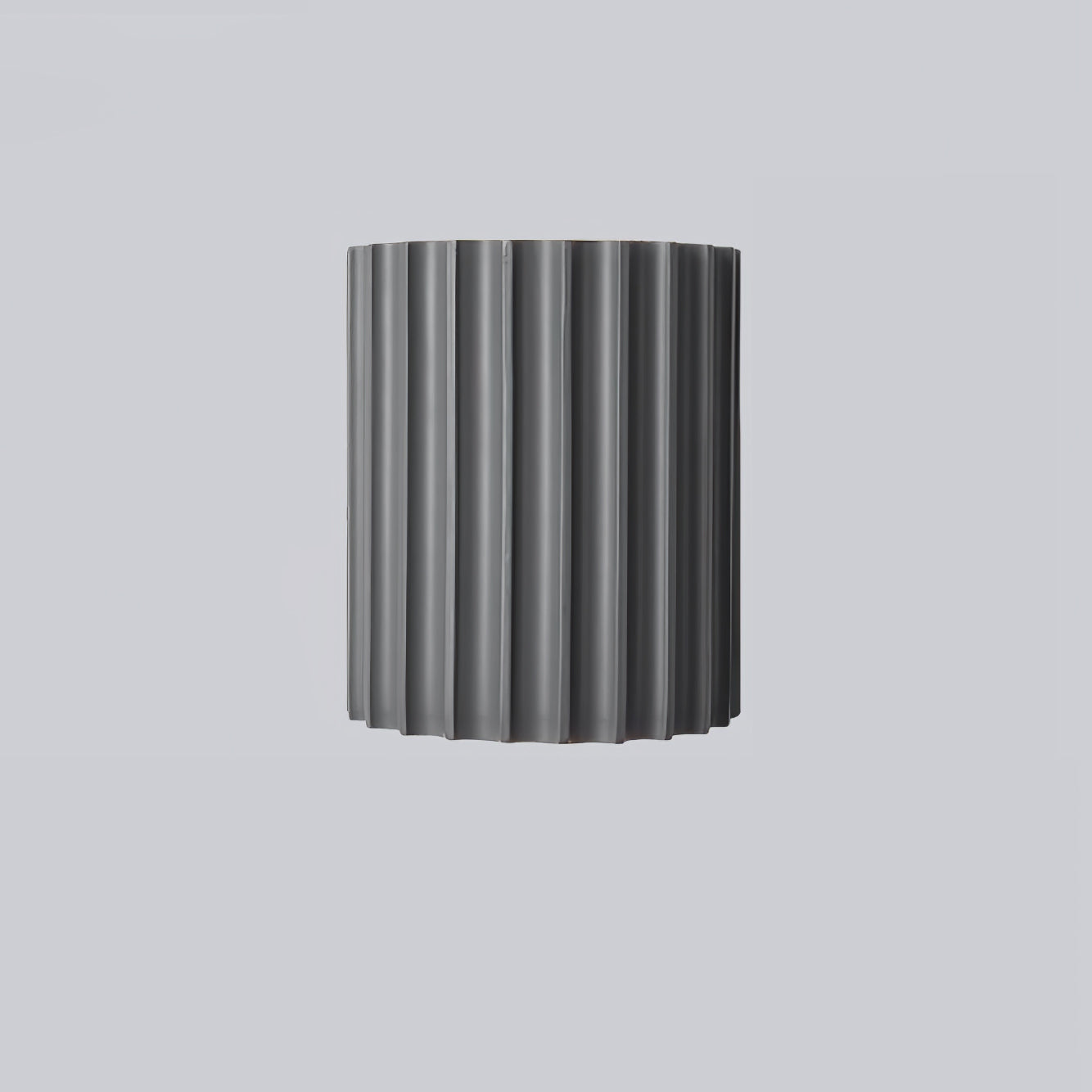 Fluted Wall Light | Textured Resin Cylindrical Sconce Fixture