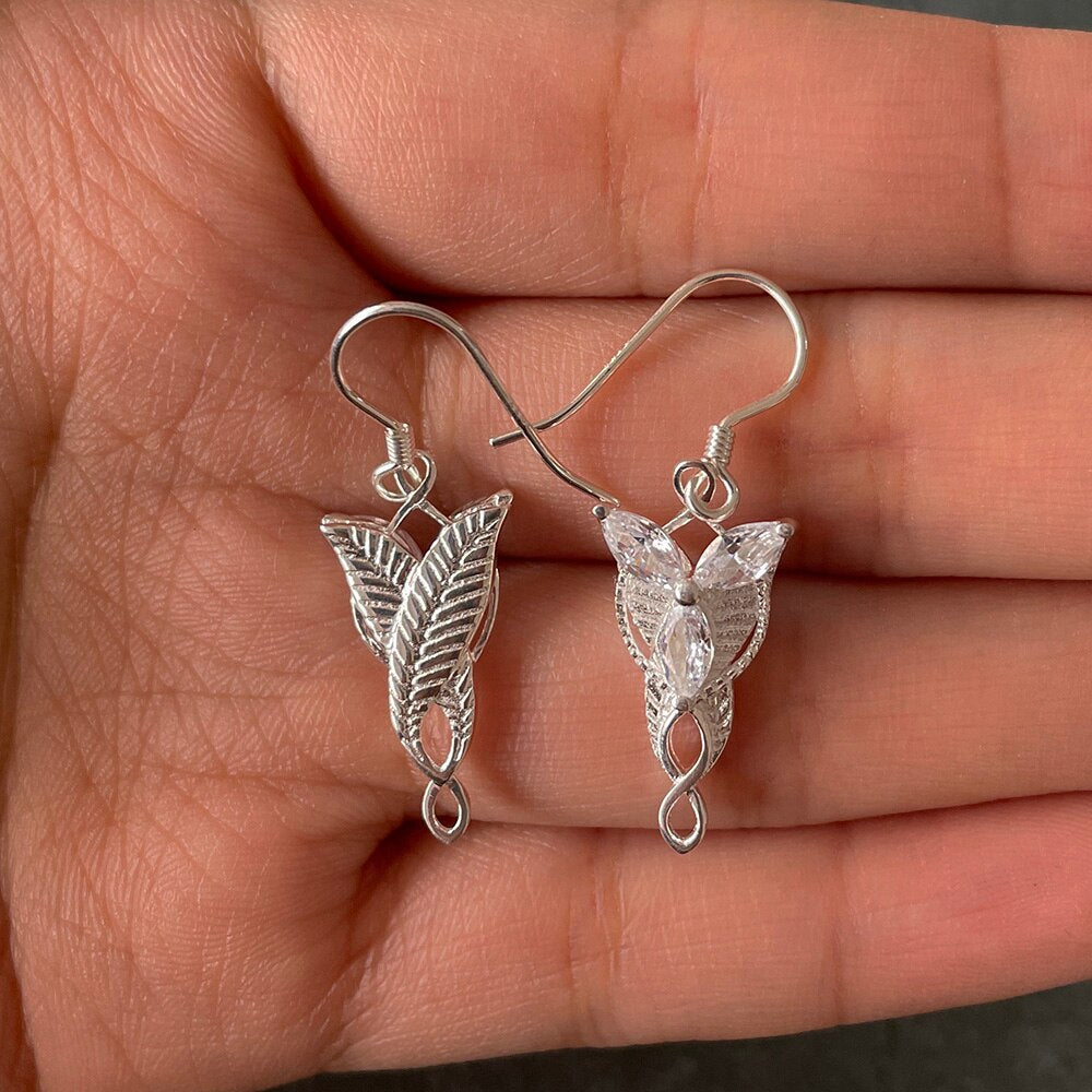Alfheim Evenstar Elven Drop Earrings – 925 Sterling Silver