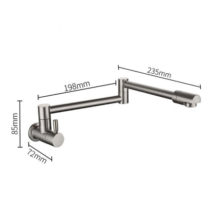 Saima - Modern Pot Filler Faucet Tap Wall Mounted Faucet BO-HA Brushed Nickel Front