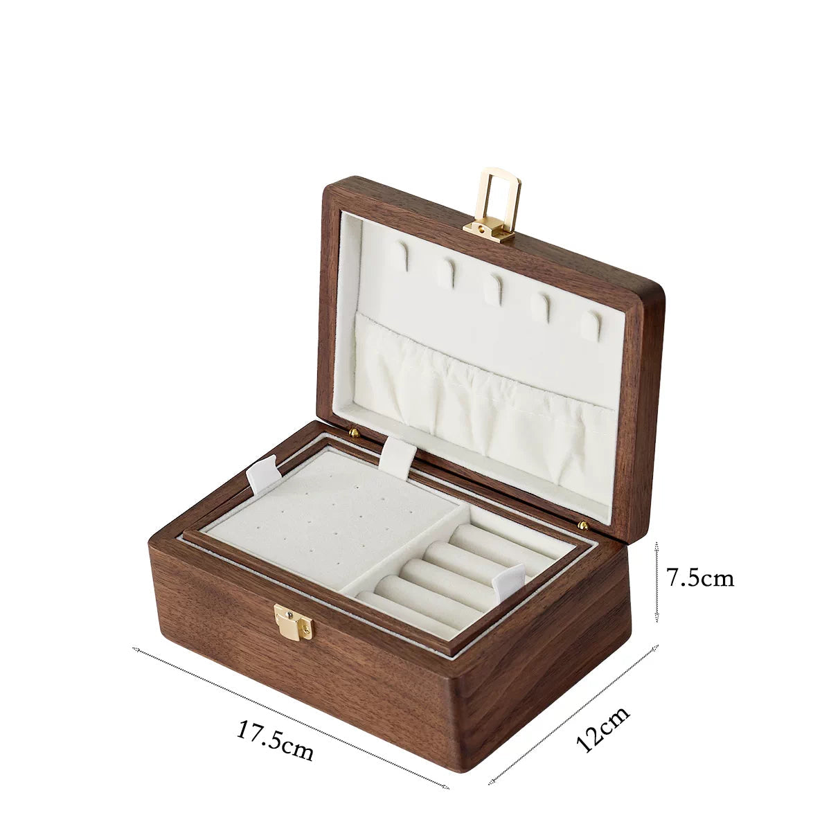Minimalist Walnut Jewelry Storage Box