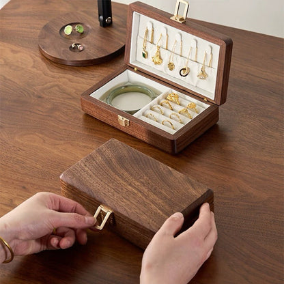Minimalist Walnut Jewelry Storage Box