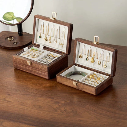 Minimalist Walnut Jewelry Storage Box
