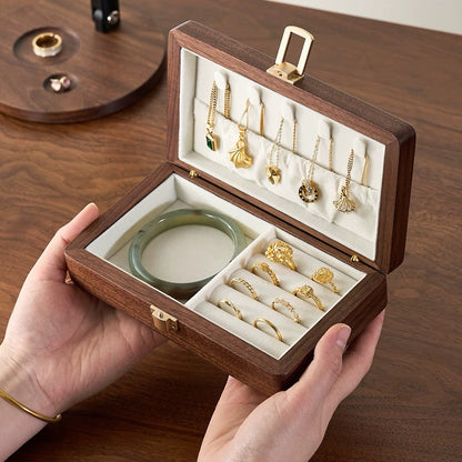 Minimalist Walnut Jewelry Storage Box