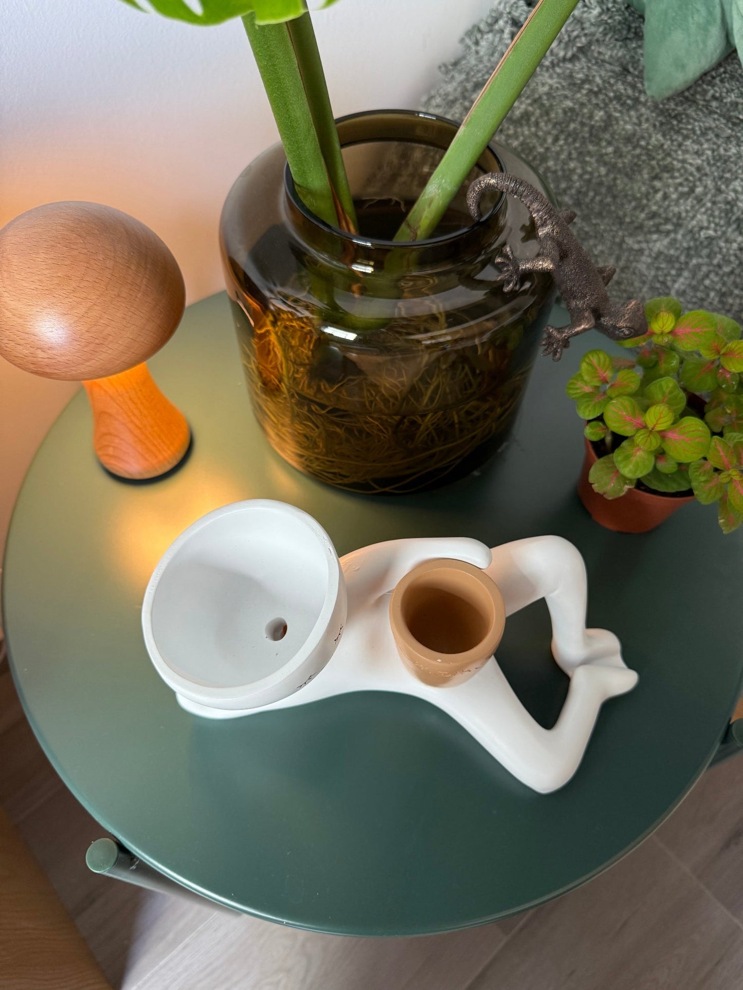 Reclining Figure Ceramic Planter Pot