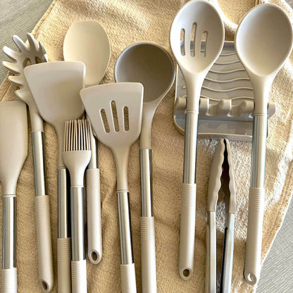 Silicone Kitchen Utensils | Modern Cooking Tool Set