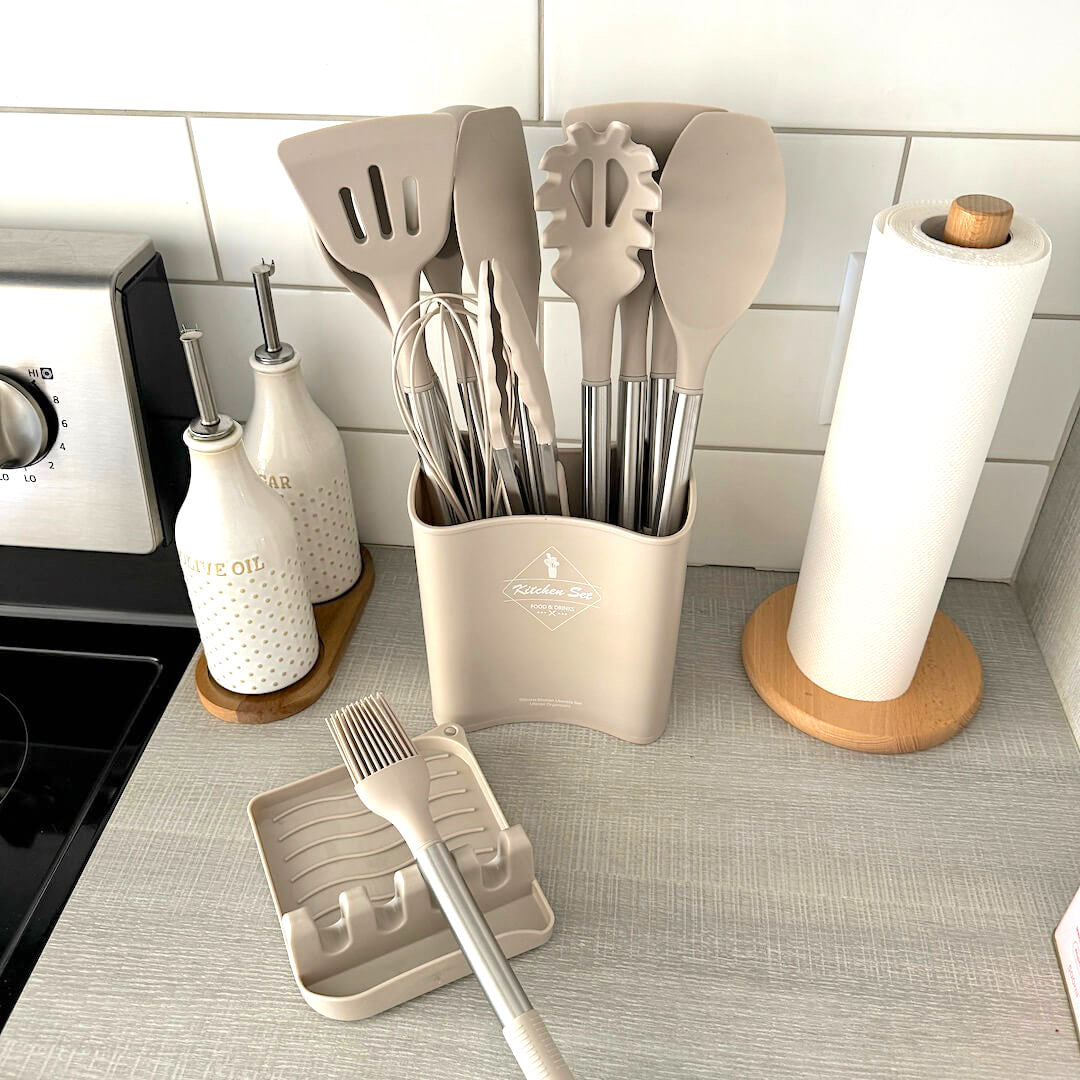 Silicone Kitchen Utensils | Modern Cooking Tool Set