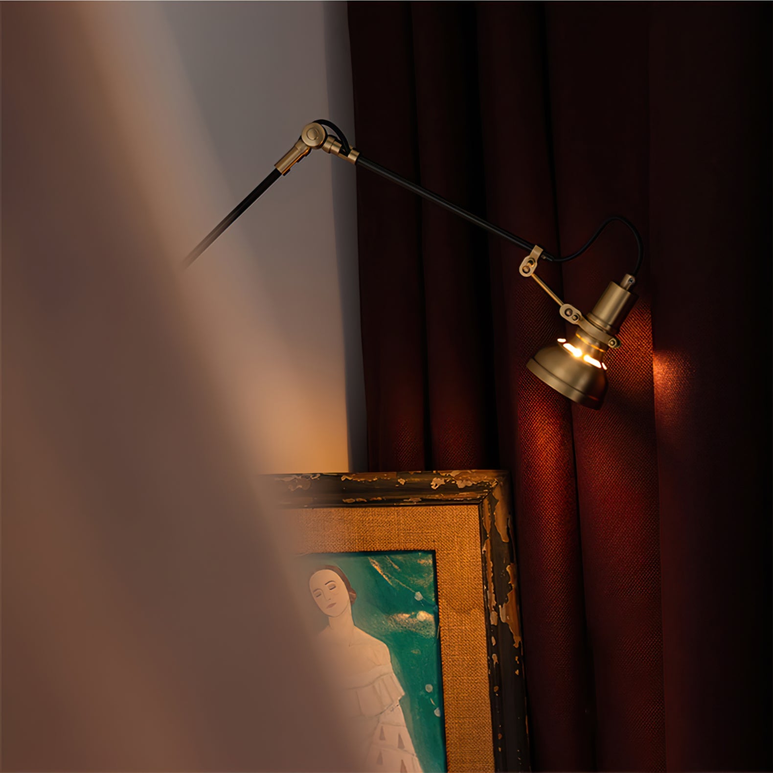 Adjustable Wall Light | Swing Arm Extension Metal Sconce Lamp