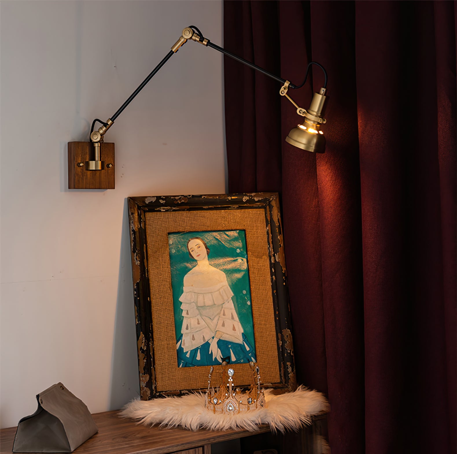Adjustable Wall Light | Swing Arm Extension Metal Sconce Lamp