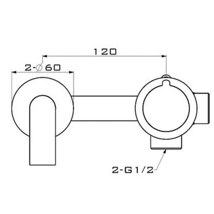 Klara - Wall Mounted Bathroom Sink Faucets BO-HA
