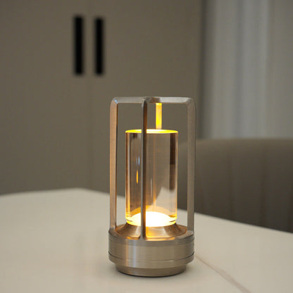 Cordless Metal Lantern Table Lamp