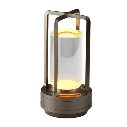 Cordless Metal Lantern Table Lamp