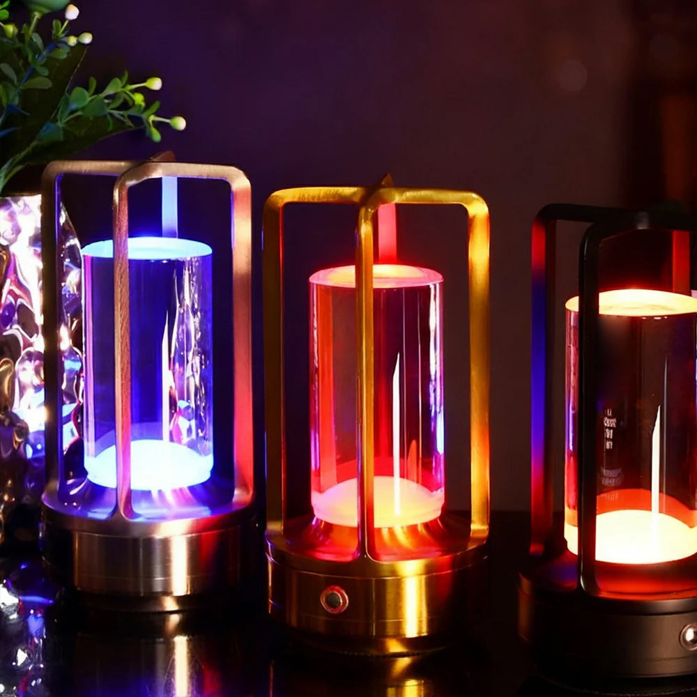 Cordless Metal Lantern Table Lamp
