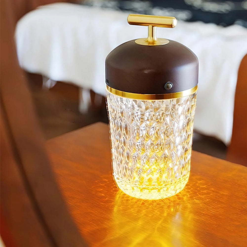 Crystal Glass LED Table Lamp