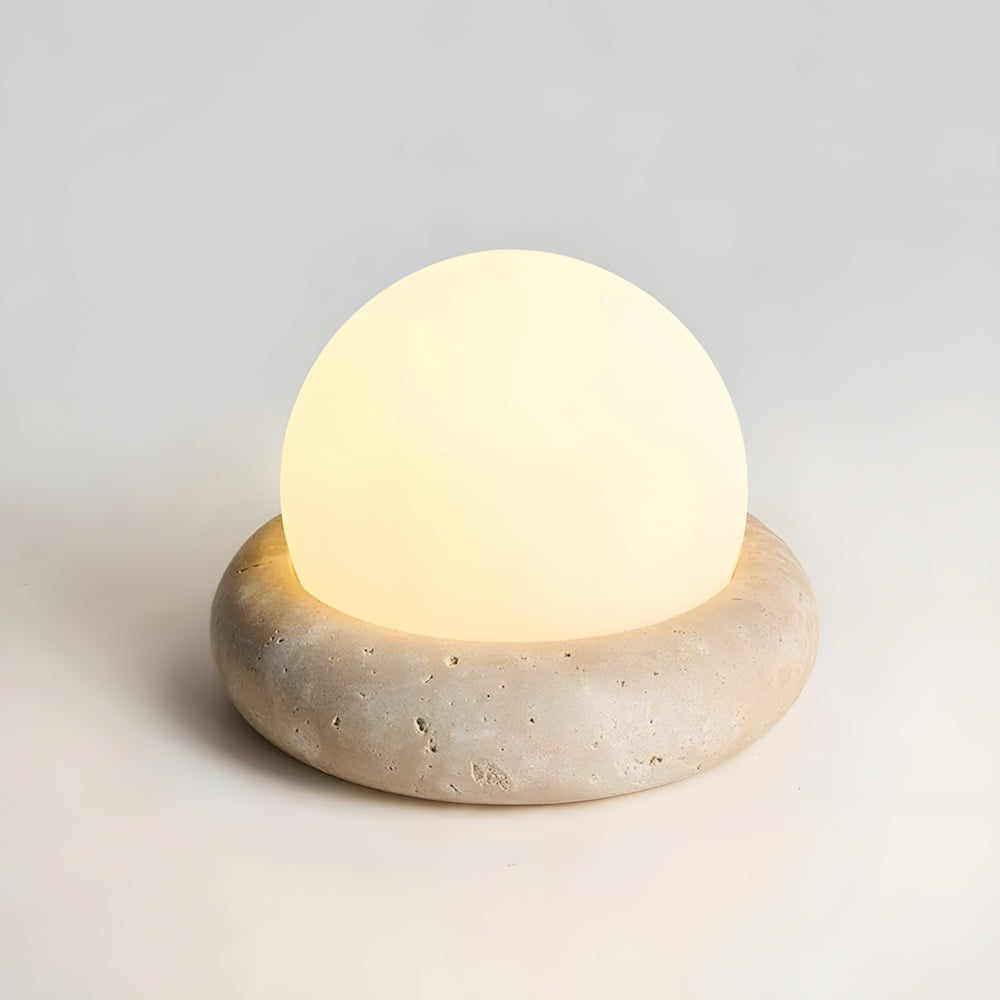 Stone Finish Minimalist Table Lamp