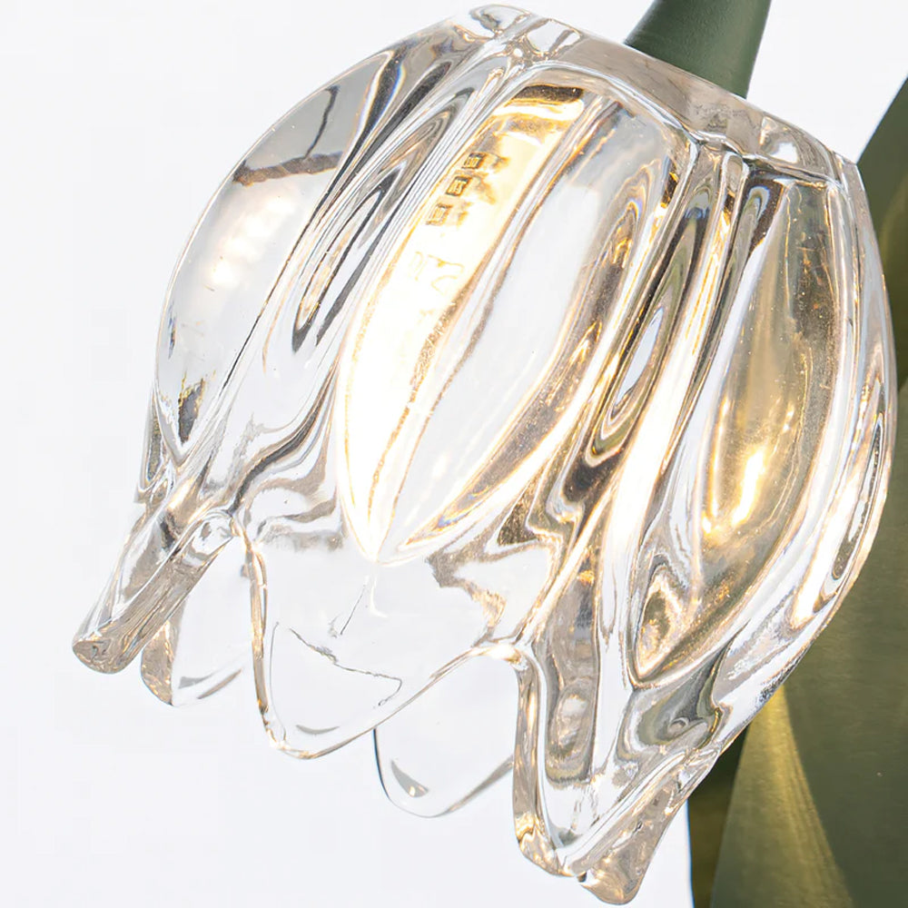 Floral Glass Accent Table Lamp