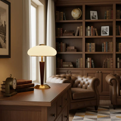 Mid-Century Wooden Table Lamp