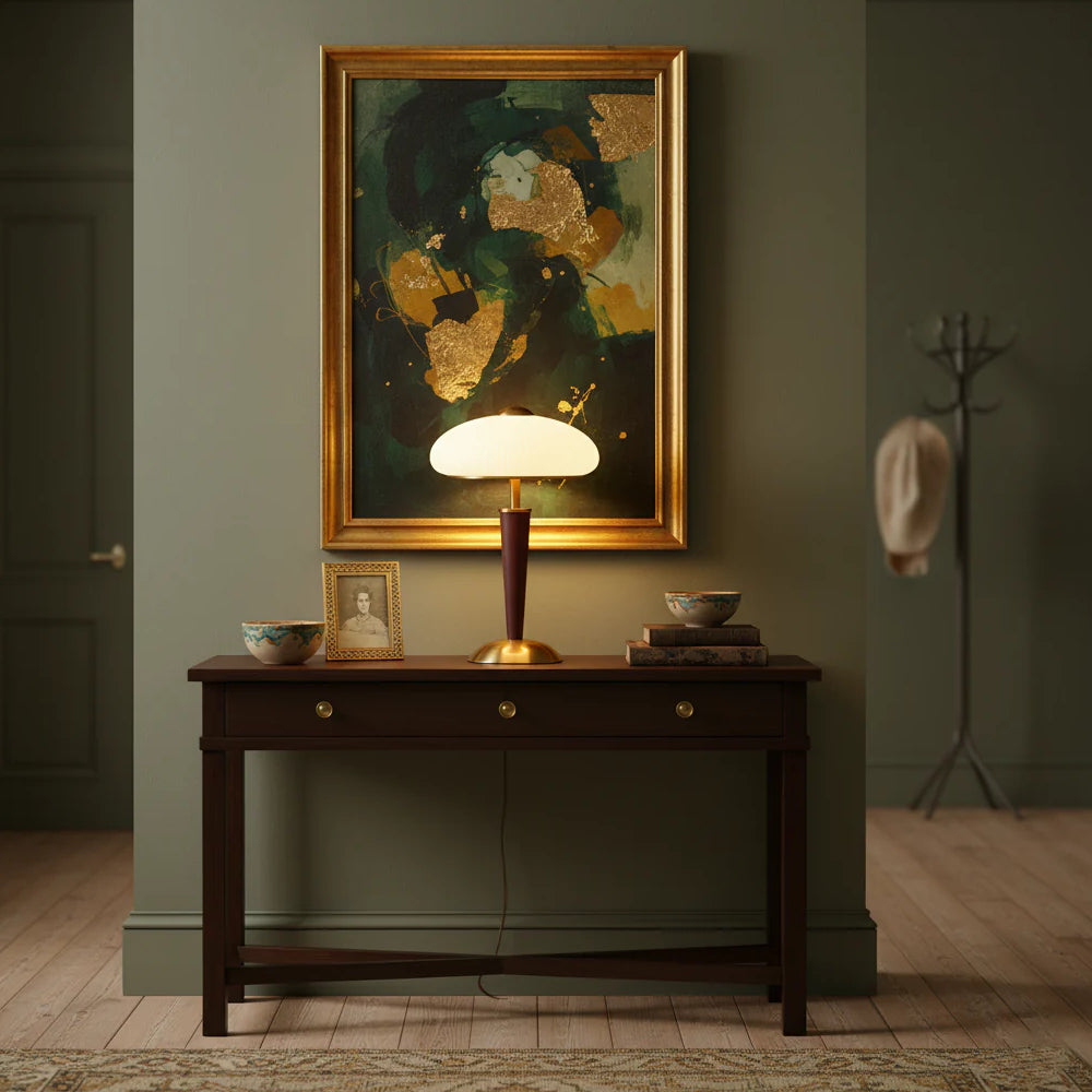 Mid-Century Wooden Table Lamp