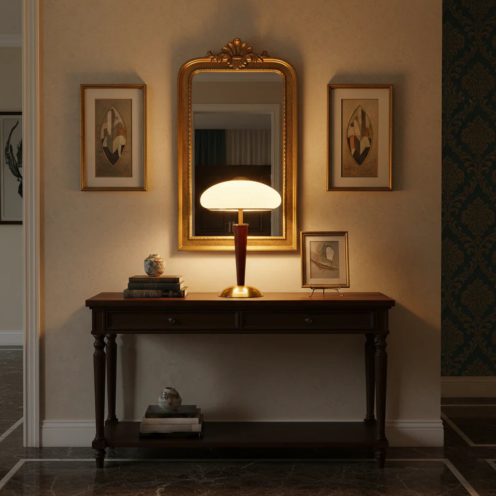 Mid-Century Wooden Table Lamp
