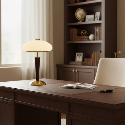 Mid-Century Wooden Table Lamp