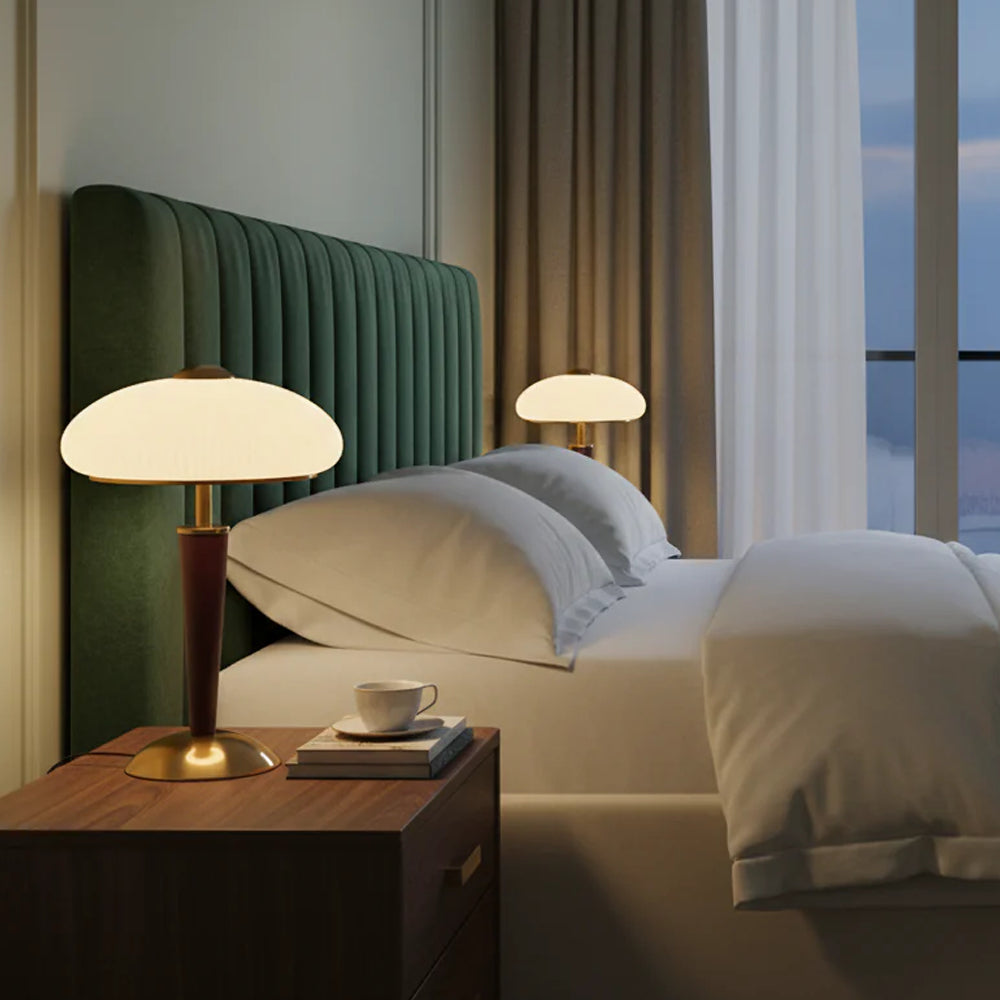 Mid-Century Wooden Table Lamp