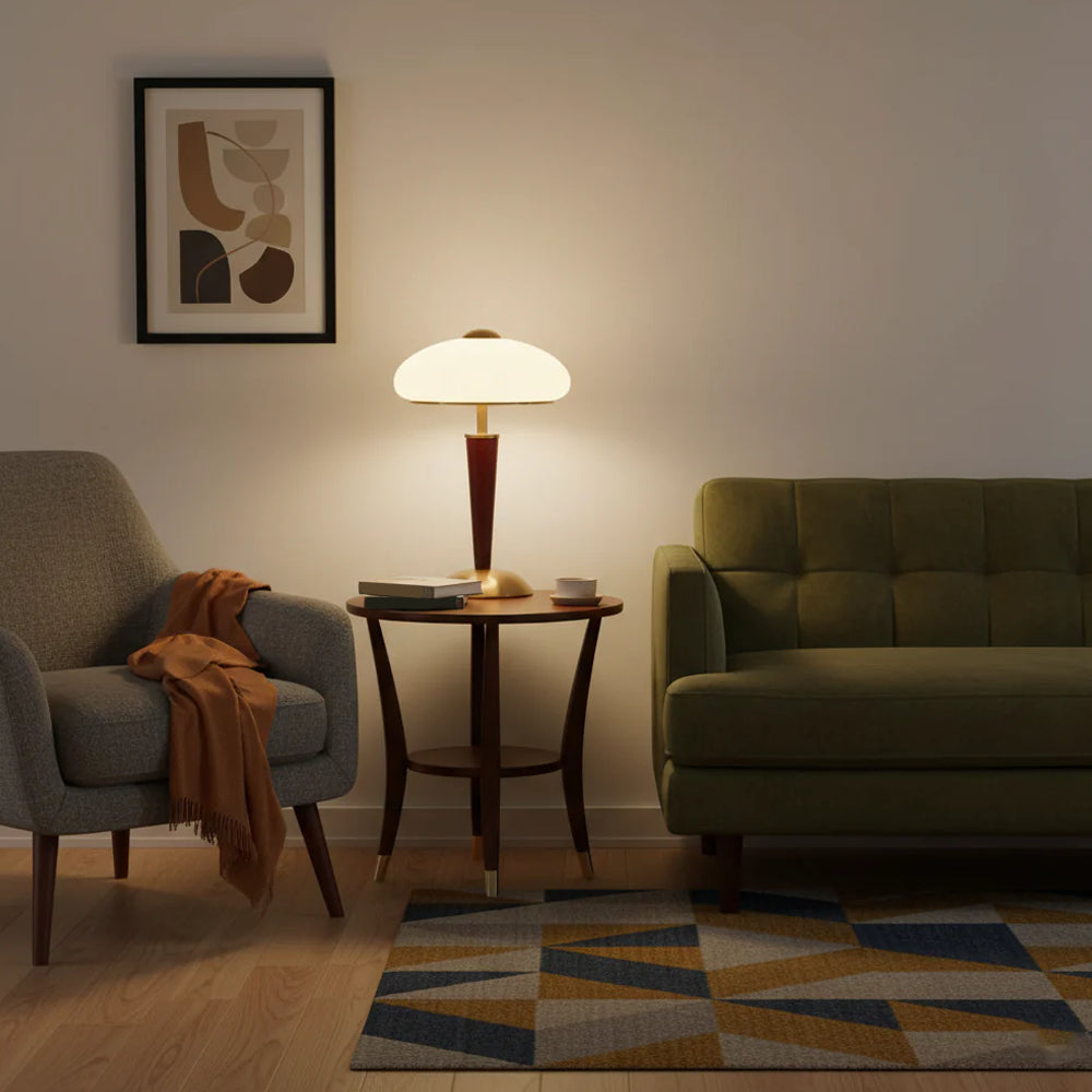 Mid-Century Wooden Table Lamp