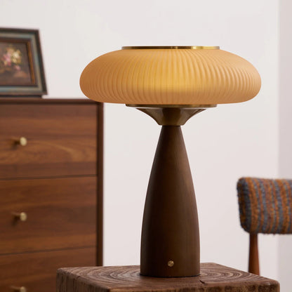 Rechargeable Vintage Wooden Table Lamp