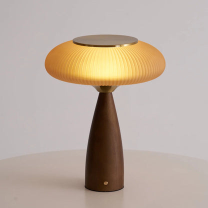 Rechargeable Vintage Wooden Table Lamp