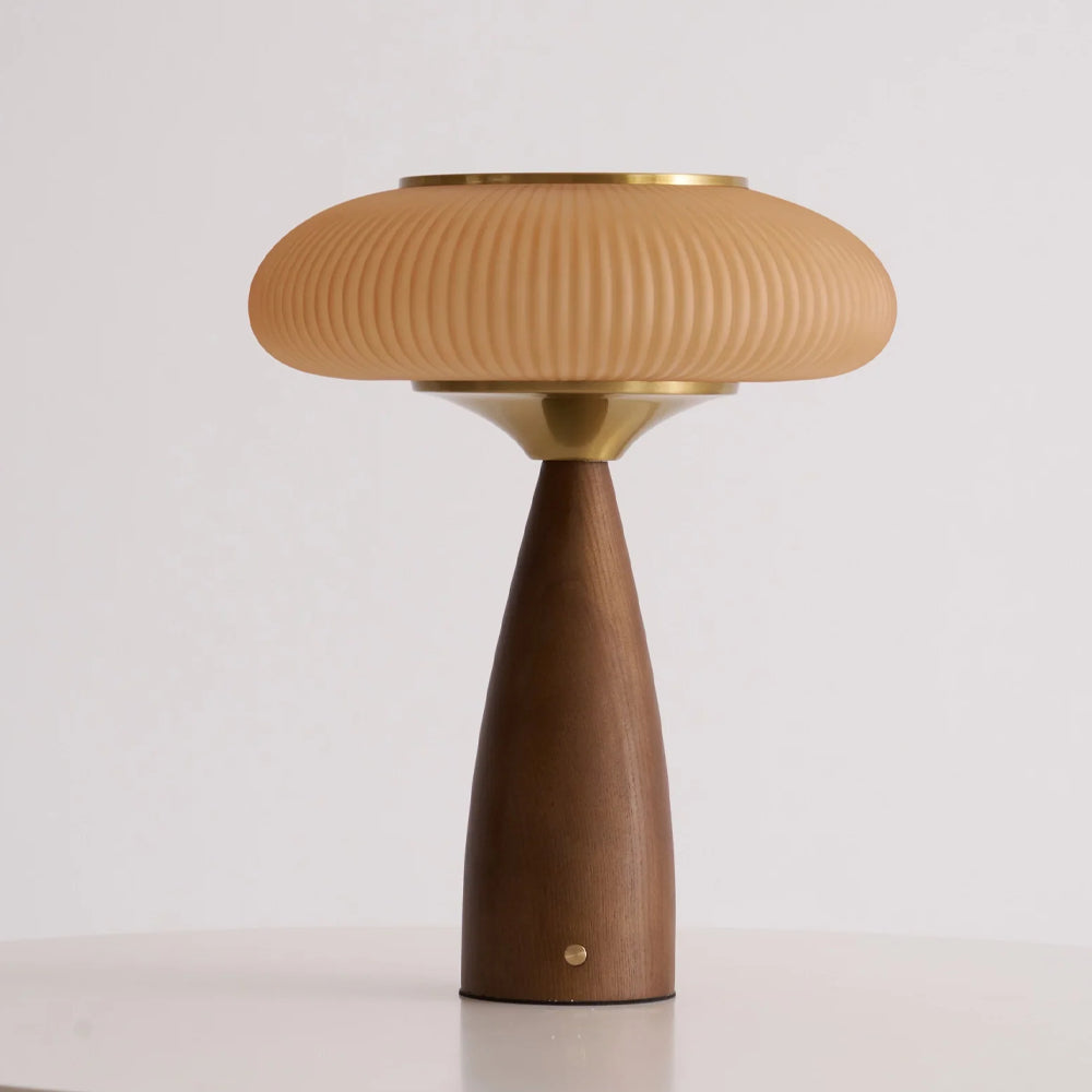Rechargeable Vintage Wooden Table Lamp