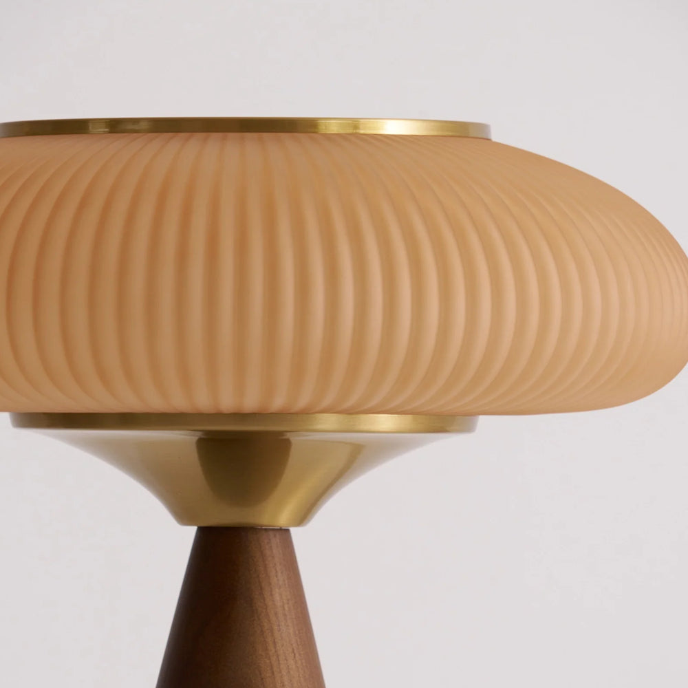 Vintage Wooden Rechargeable Table Lamp