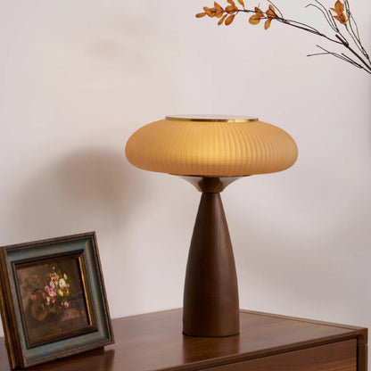 Rechargeable Vintage Wooden Table Lamp