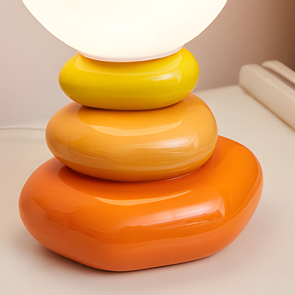 Layered Stone Ceramic Table Lamp