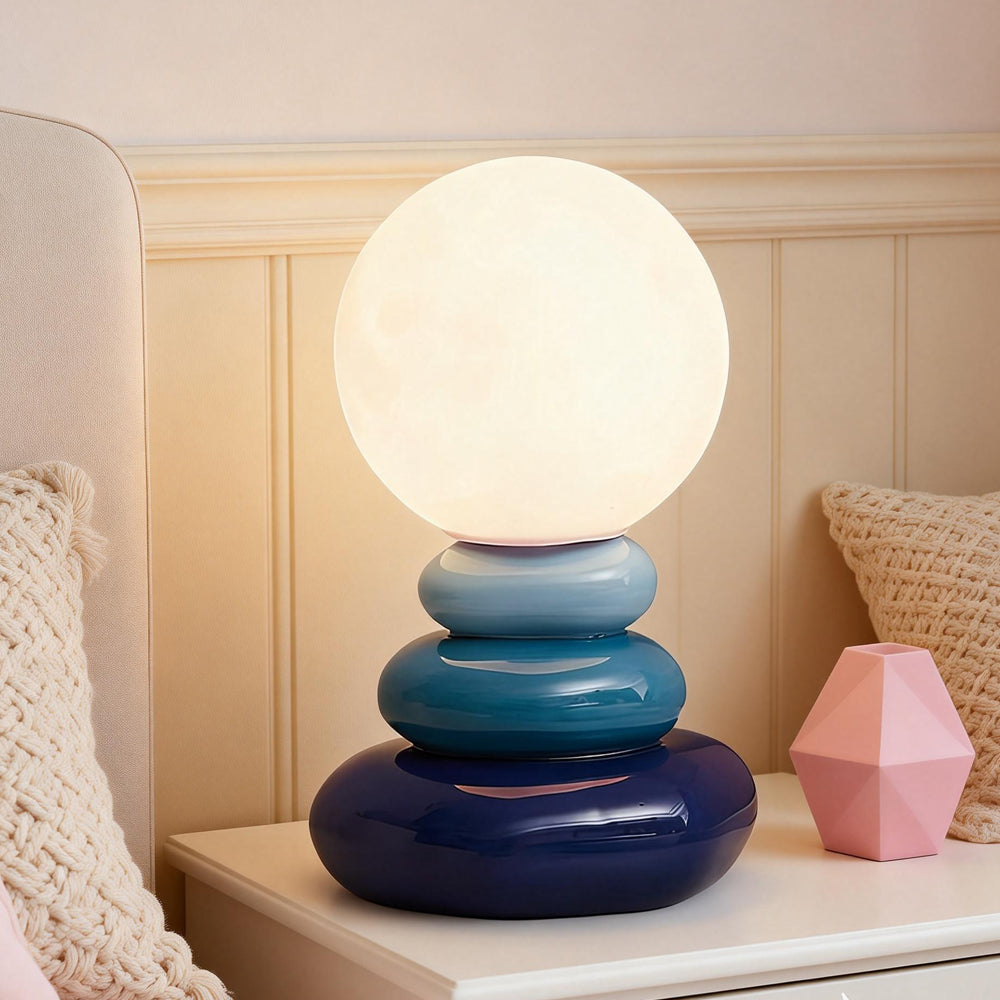 Layered Stone Ceramic Table Lamp