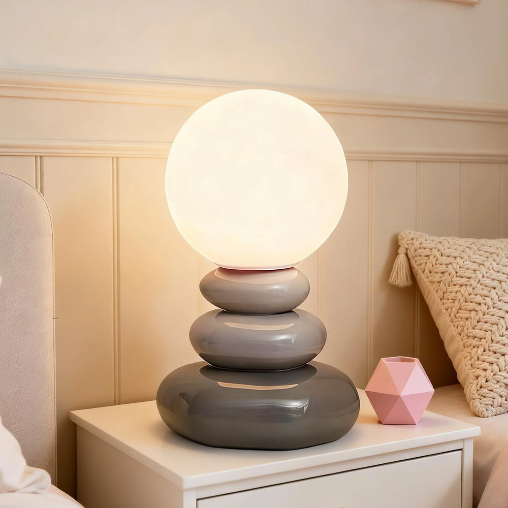 Stacked Stone Ceramic Table Lamp
