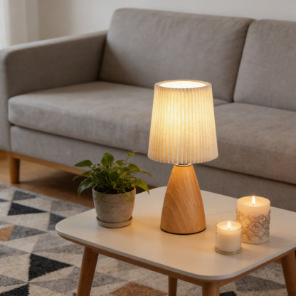 Minimalist Ceramic Fabric Table Lamp