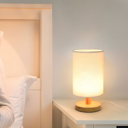 Nordic Fabric and Wood LED Table Lamp
