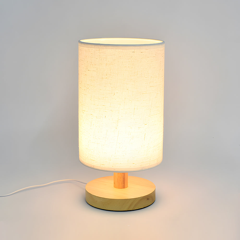 Nordic Fabric and Wood LED Table Lamp
