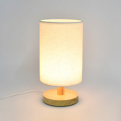 Nordic Fabric and Wood LED Table Lamp