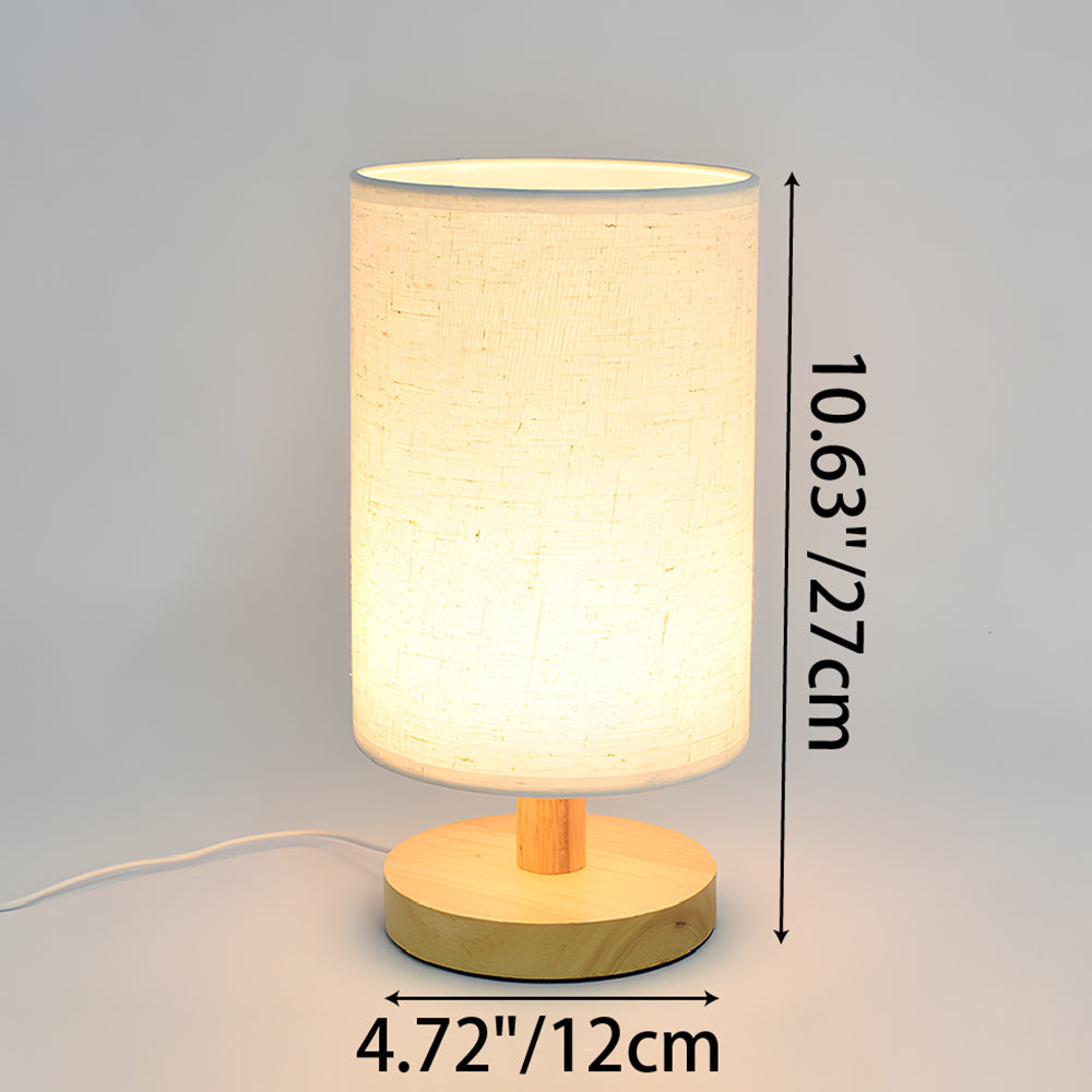 Nordic Fabric & Wood LED Table Lamp