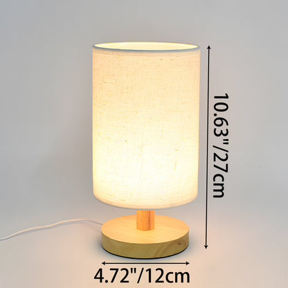 Nordic Fabric and Wood LED Table Lamp