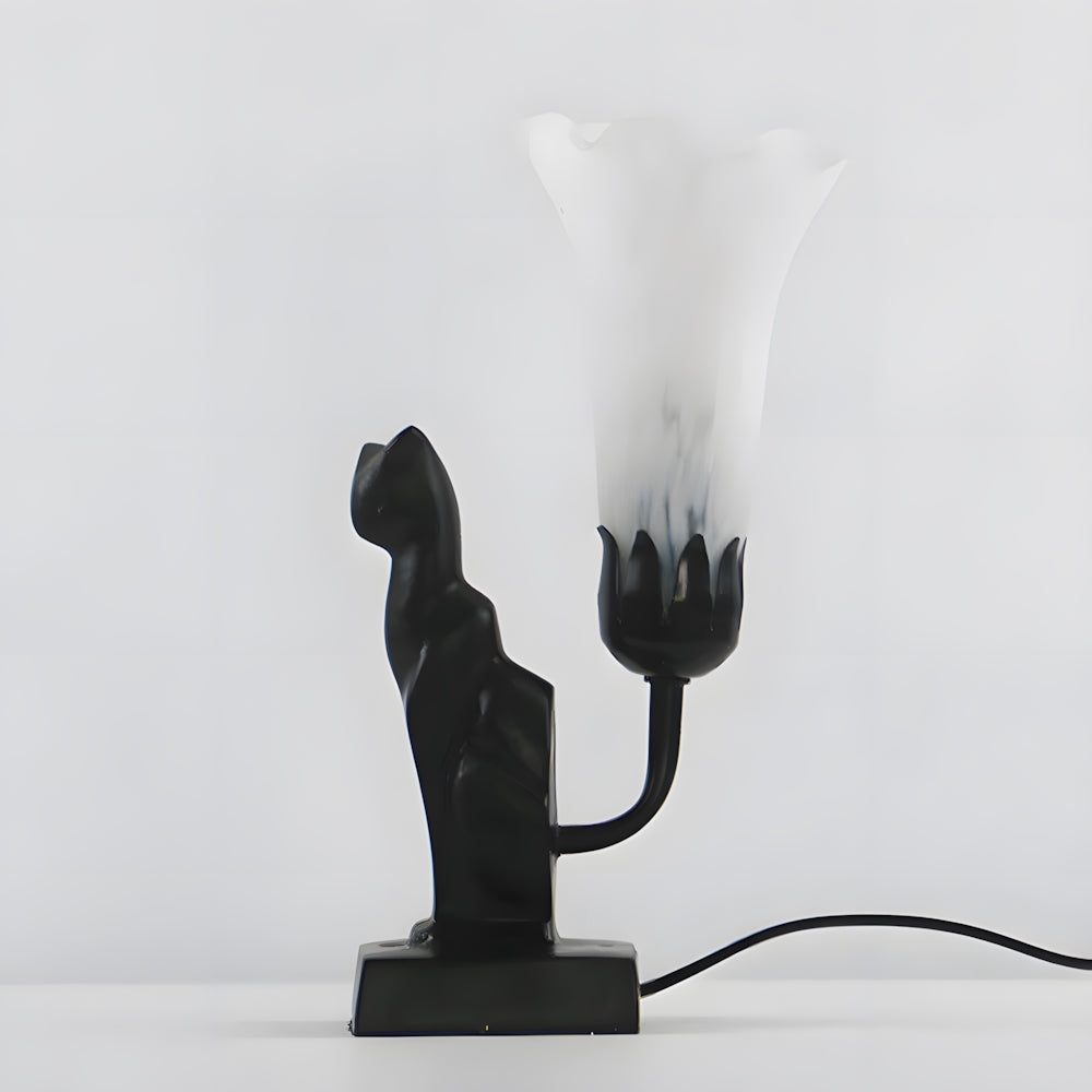 Tiffany-Style Cat Resin Table Lamp