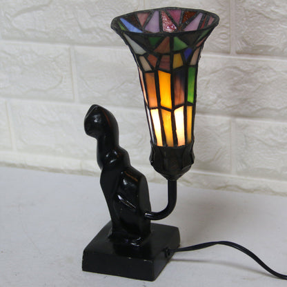 Tiffany-Style Cat Resin Table Lamp