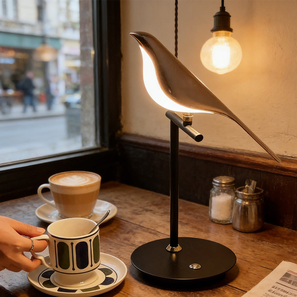 Golden Bird Sculptural Table Lamp