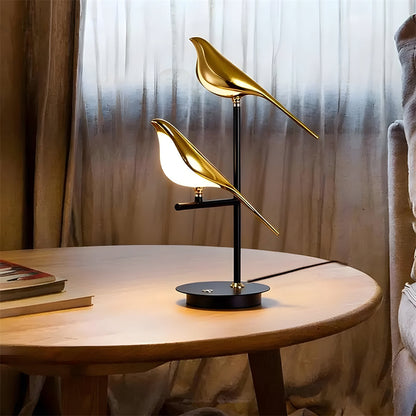 Golden Bird Sculptural Table Lamp