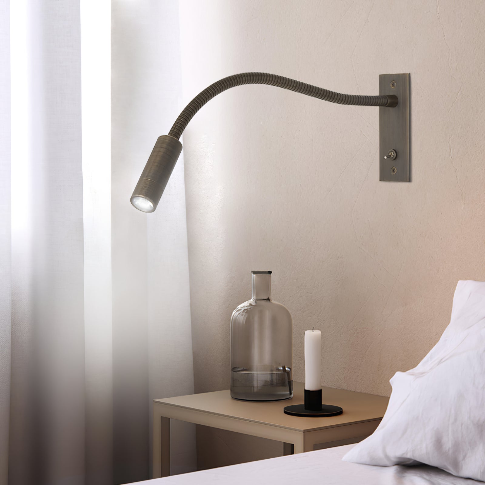 Art Deco Wall Light | Curved Linear LED Bar Sconce Fixture