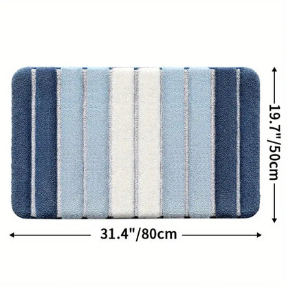 Lumiere | Non-Slip Bath Mat – Striped Absorbent Microfiber Design 4
